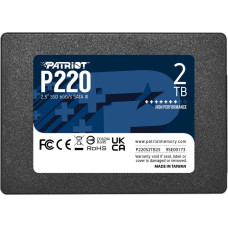 Patriot SSD|PATRIOT|P220|2TB|SATA|Write speed 500 MBytes/sec|Read speed 550 MBytes/sec|2,5"|TBW 960 TB|P220S2TB25