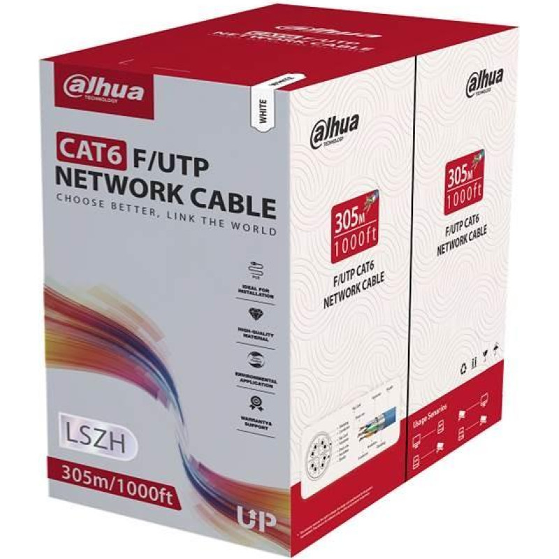 Dahua CABLE CAT6 UTP 305M WHITE/PFM923I-6FN-CD-WHITE DAHUA