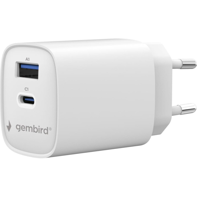 Gembird CHARGER USB UNIVERSAL 2P 45W/TA-UC-1A1C-PD45-01-W GEMBIRD