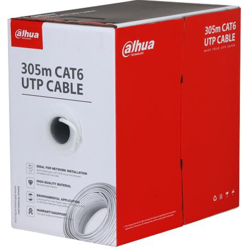 Dahua CABLE CAT6 UTP 305M CCA WHITE/PFM922I-6UN-C-WHITE DAHUA