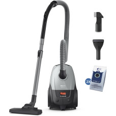 Philips Vacuum Cleaner|PHILIPS|Input power 850 W|Dust capacity 3 L|Cylinder vacuum|Cleaning type Dry|Dust container Dust bag|Colour Black/Grey|XD2142/12