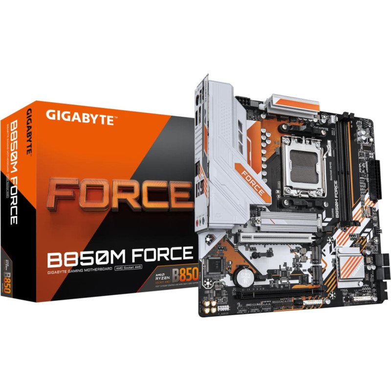 Gigabyte Mainboard|GIGABYTE|AMD B850|Socket AM5|micro ATX|RAM DDR5-SDRAM|2xSlots|3xNumber of M.2 (M) slots|B850MFORCE1.1