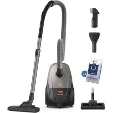 Philips Vacuum Cleaner|PHILIPS|Input power 850 W|Dust capacity 3 L|Cylinder vacuum|Cleaning type Dry|Dust container Dust bag|Colour Black/Grey|XD2152/12