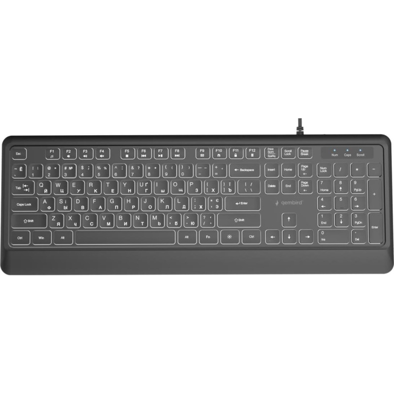 Gembird KEYBOARD MULTIMEDIA USB CYRILL/BLACK KB-UML-04-CYRL GEMBIRD