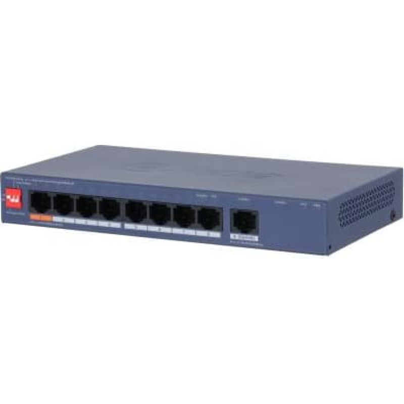 Dahua Switch|DAHUA|CS4009-8ET1GT-60|Switch type Managed|Switch layer L2|9xRJ-45 ports|RJ-45 Ports Type Gigabit Ethernet (10/100/1000)|8xFast Ethernet (copper) ports quantity|1xGigabit Ethernet (copper) ports quantity|Power over Ethernet (PoE) Yes|CS4009-8