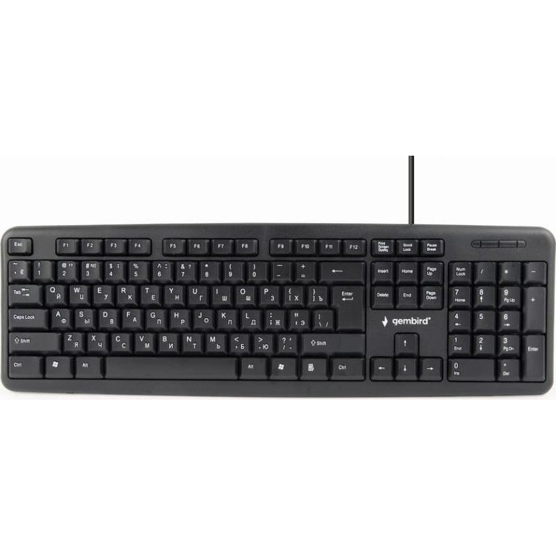 Gembird KEYBOARD STANDART USB RUS/BLACK KB-U-103-RU GEMBIRD
