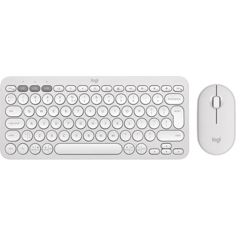 Logitech KEYBOARD +MOUSE COMBO PEBBLE 2/WHITE 920-012240 LOGITECH
