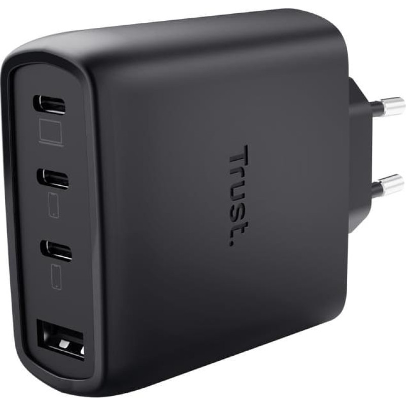 Trust MOBILE CHARGER WALL MAXO 65W/4-PORT GAN BLACK 26067 TRUST