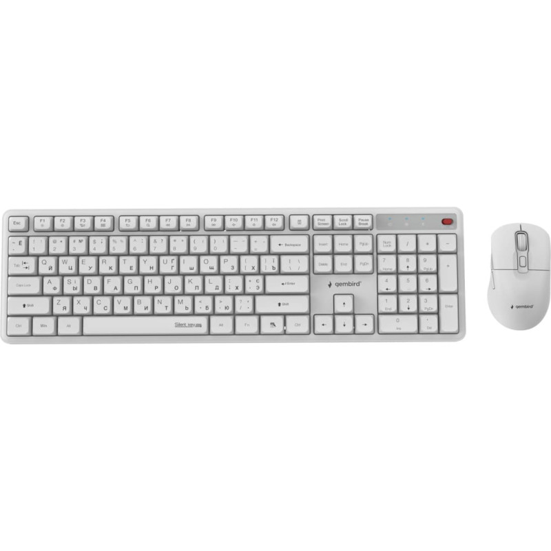 Gembird KEYBOARD +MOUSE WRL CYRILLIC/WHT KBS-WMS-01-W-CYRL GEMBIRD