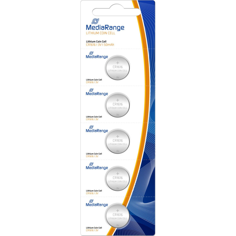 Mediarange BATTERY LITHIUM CR1616 3V/5PCS MRBAT135 MEDIARANGE
