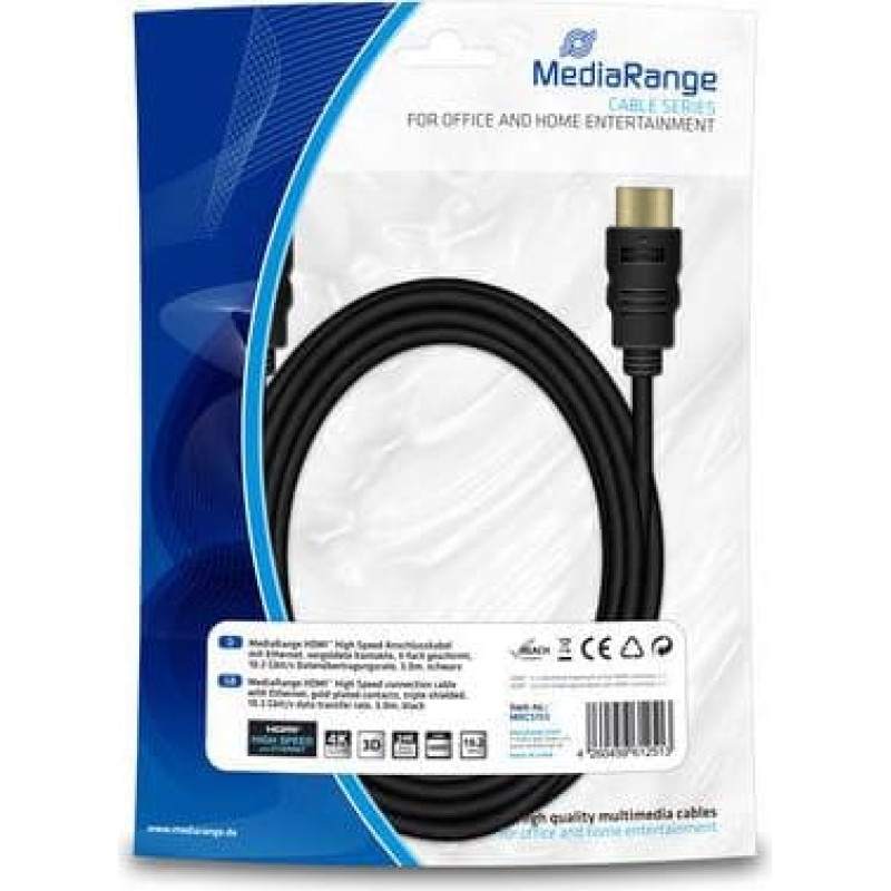 Mediarange CABLE HDMI-HDMI 3M/MRCS155 MEDIARANGE