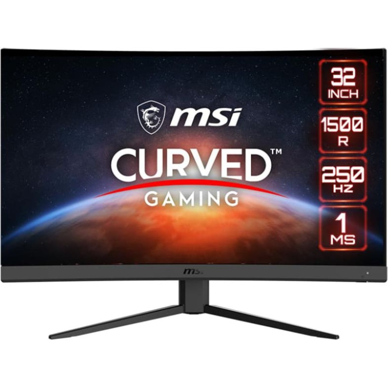 MSI LCD Monitor|MSI|G32C4X|31.5"|Gaming/Curved|Panel VA|1920x1080|16:9|250Hz|Matte|1 ms|Tilt|Colour Black|G32C4X