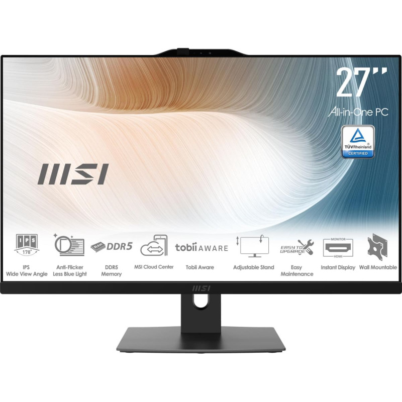 MSI Monoblock PC|MSI|CPU Intel|Intel Core 5|Intel Core 5|120U|RAM 16 GB|DDR5-SDRAM|Screen 27 "|1920 x 1080 pixels|Storage 512 GB|SSDs 512 GB|Not available|On-board graphics Yes|Intel&reg; Graphics|Black|OS Windows 11 Pro|MODERNAM272P1M-855EU