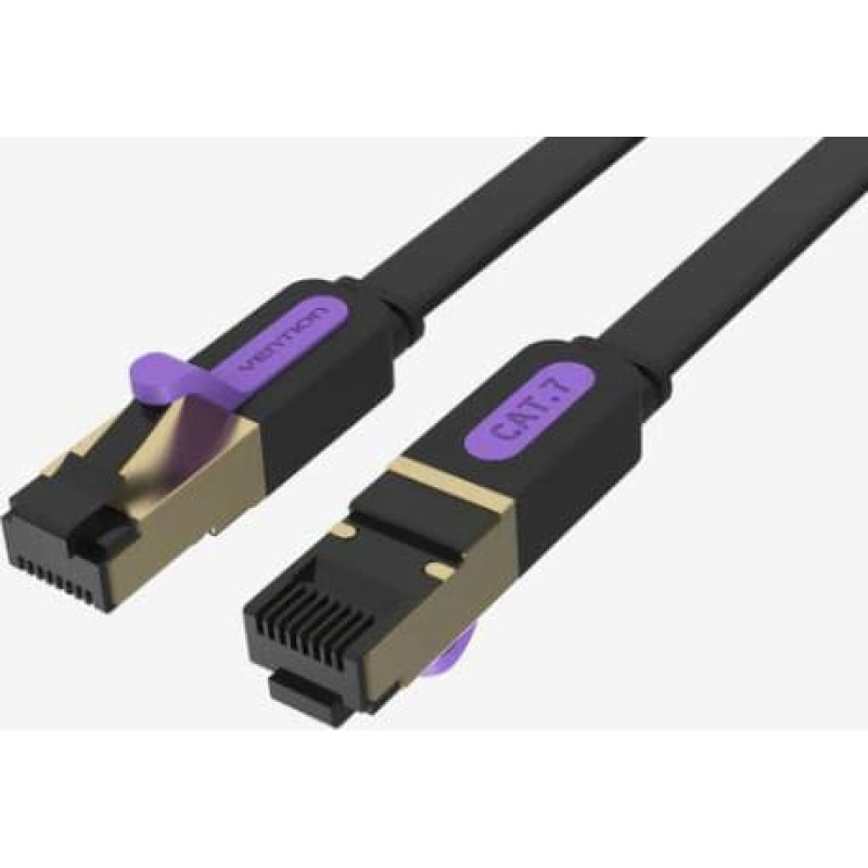 Vention PATCH CABLE CAT.7 FLAT/10M BLACK ICABL VENTION
