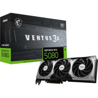 MSI Graphics Card|MSI|NVIDIA GeForce RTX 5080|16 GB|GDDR7|256 bit|PCIE 5.0 16x|Dual Slot Fansink|1xHDMI|3xDisplayPort|RTX508016GVENTUS3XOC