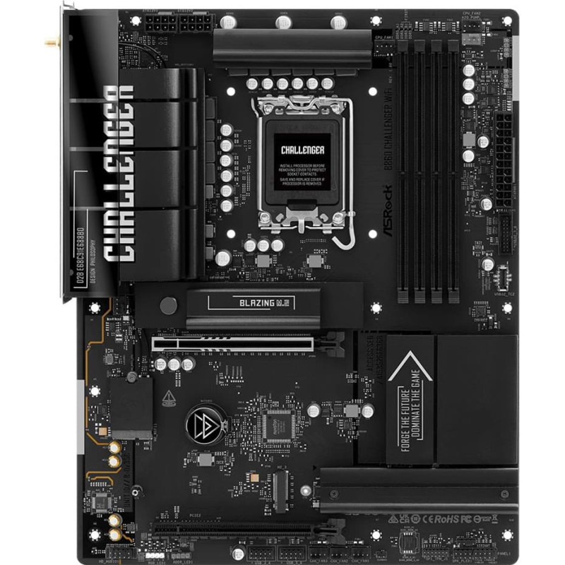 Asrock Mainboard|ASROCK|Intel B860|LGA 1851 (Socket V1)|ATX|RAM DDR5-SDRAM|4xSlots|Wi-Fi Yes|Bluetooth Yes|1xNumber of M.2 (M) slots|B860CHALLENGERWIFI