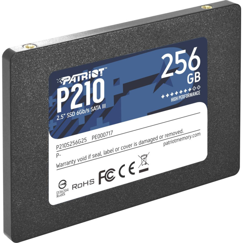 Patriot SSD|PATRIOT|P210|256GB|Write speed 400 MBytes/sec|Read speed 500 MBytes/sec|2,5"|TBW 120 TB|P210S256G25