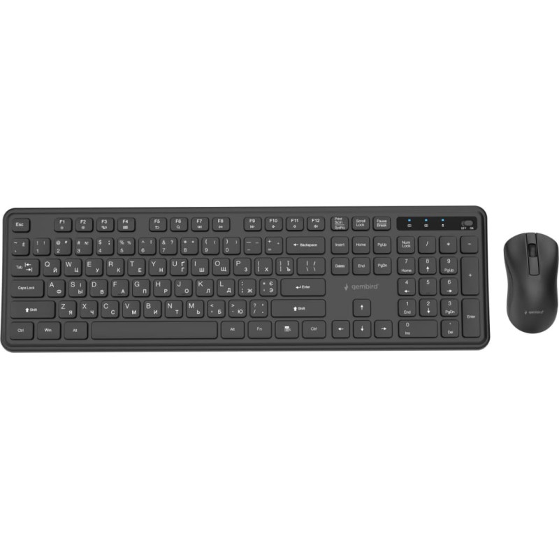 Gembird KEYBOARD +MOUSE WRL CYRILLIC/BK KBS-WPS-01-CYRL GEMBIRD