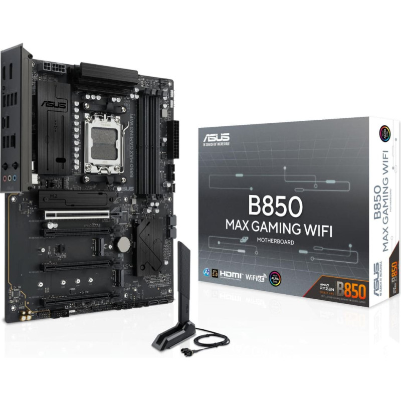 Asus Mainboard|ASUS|AMD B850|Socket AM5|ATX|RAM DDR5-SDRAM|4xSlots|Wi-Fi Yes|Bluetooth Yes|3xNumber of M.2 (M) slots|B850MAXGAMINGWIFI