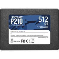 Patriot SSD|PATRIOT|P210|512GB|SATA 3.0|Write speed 430 MBytes/sec|Read speed 520 MBytes/sec|2,5"|TBW 240 TB|P210S512G25
