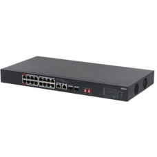 Dahua Switch|DAHUA|S3218-16ET-135|Switch type Unmanaged|Switch layer L2|Rack mounting Yes|Stackable Yes|Form factor 1U|16xRJ-45 ports|RJ-45 Ports Type Gigabit Ethernet (10/100/1000)|2xSFP module slots quantity|Power over Ethernet (PoE) Yes|2xPower over Et