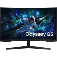 Samsung LCD Monitor|SAMSUNG|Odyssey G5|32"|Gaming/Curved|Height adjustable|Matte|Panel VA|2560x1440|16:9|165 Hz|1 ms|Colour Black|LS32CG552EUXEN