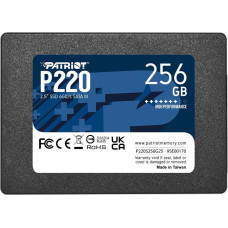 Patriot SSD|PATRIOT|P220|256GB|SATA|Write speed 490 MBytes/sec|Read speed 550 MBytes/sec|2,5"|TBW 120 TB|P220S256G25