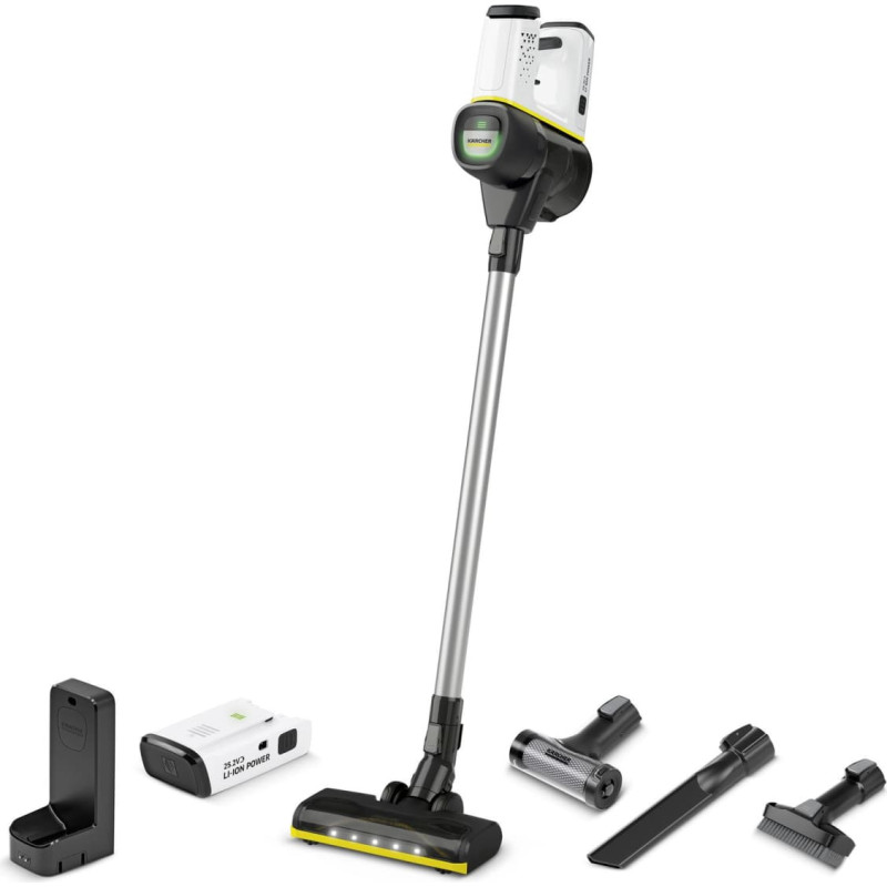 Karcher Vacuum Cleaner|KARCHER|Cordless vacuum cleaner VC 6 Cordless ourFamily Battery Plus|Upright/Cordless/Bagless|Capacity 0.8 l|Noise 78 dB|White|Weight 2.6 kg|1.198-677.0