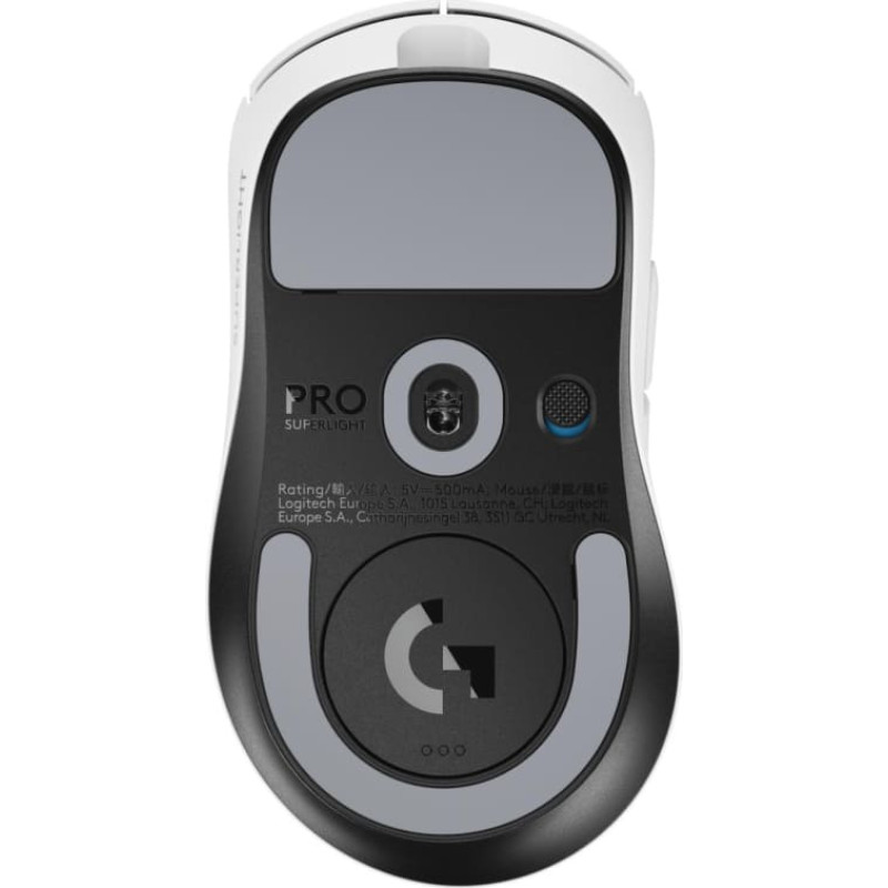 Logitech MOUSE USB WRL PRO X SUPERLIGHT/2DEX WHITE 910-007365 LOGITECH