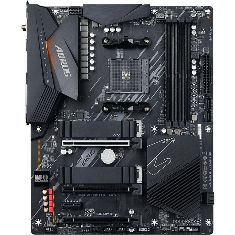 Gigabyte Mainboard|GIGABYTE|AMD B550|Socket AM4|ATX|RAM DDR4-SDRAM|4xSlots|Wi-Fi Yes|Bluetooth Yes|1xPCI Express x1 slots|3xPCI Express x16 slots|2xNumber of M.2 (M) slots|B550AORUSELITEAXV21.5